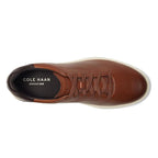 Cole Haan Men’s Brown Leather Sneakers – Casual Lace-Up Comfort Shoes with Black & White Contrast Sole, Perforated Lightweight Designer Fashion Sneakers, Sizes 11M, 11.5M, 12M, 13M