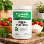 Physician’s Choice Fiber + Probiotic Powder 246 g (8.7 oz) – 6g Prebiotic Fiber Supplement, Easy Mix & Dissolve, Supports Digestion & Gut Health, No Artificial Ingredients, Unflavored Dietary Fiber for Daily Use