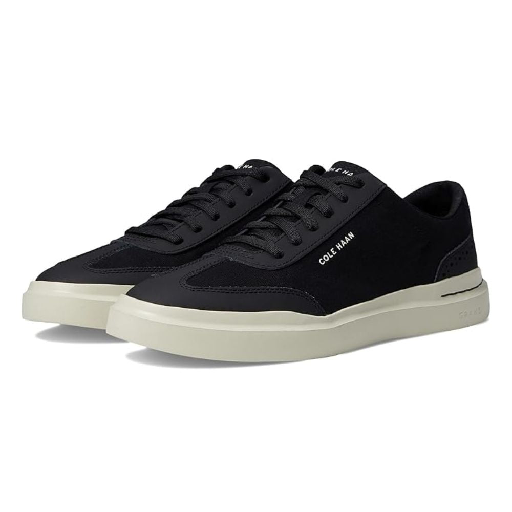Cole Haan Men’s Black Casual Sneakers – Lightweight Lace-Up Fashion Tennis Shoes with White Rubber Sole, Comfortable Everyday Walking Shoes for Men, Sizes 11M, 11.5M, 12M, 13M