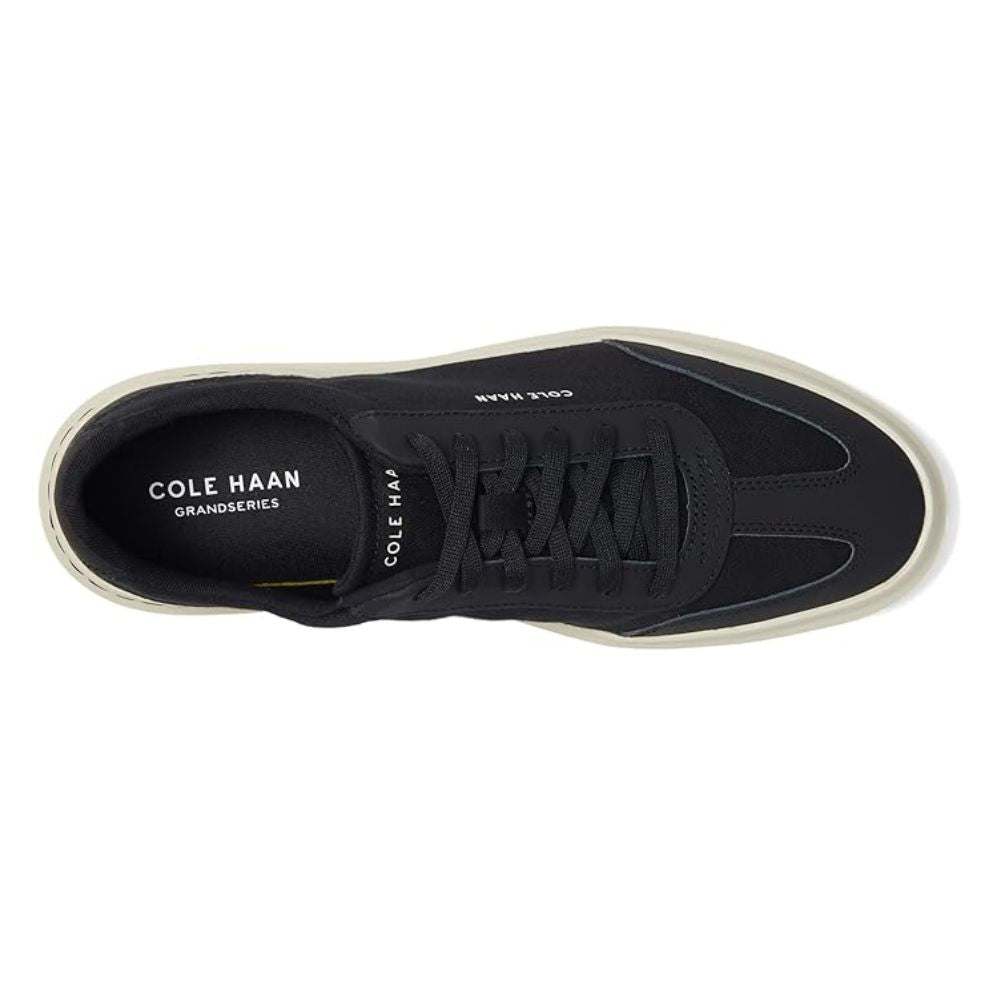 Cole Haan Men’s Black Casual Sneakers – Lightweight Lace-Up Fashion Tennis Shoes with White Rubber Sole, Comfortable Everyday Walking Shoes for Men, Sizes 11M, 11.5M, 12M, 13M