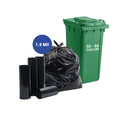 LLDPE Black Trash Bags 55–60 Gallon – Heavy Duty Garbage Bags, 38x58 Inch, 1.5 Mil, Tear-Resistant & Leak-Proof, 10 Bags per Roll, Ideal for Commercial & Industrial Use