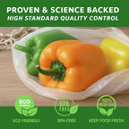 HDPE Header Bags on Block, 12” x 18”, 13 Micron, Clear Disposable Produce Bags, No Print, BPA-Free, Food Safe, Easy Tear-Off, 180 Bags per Block, 5 Blocks per Carton