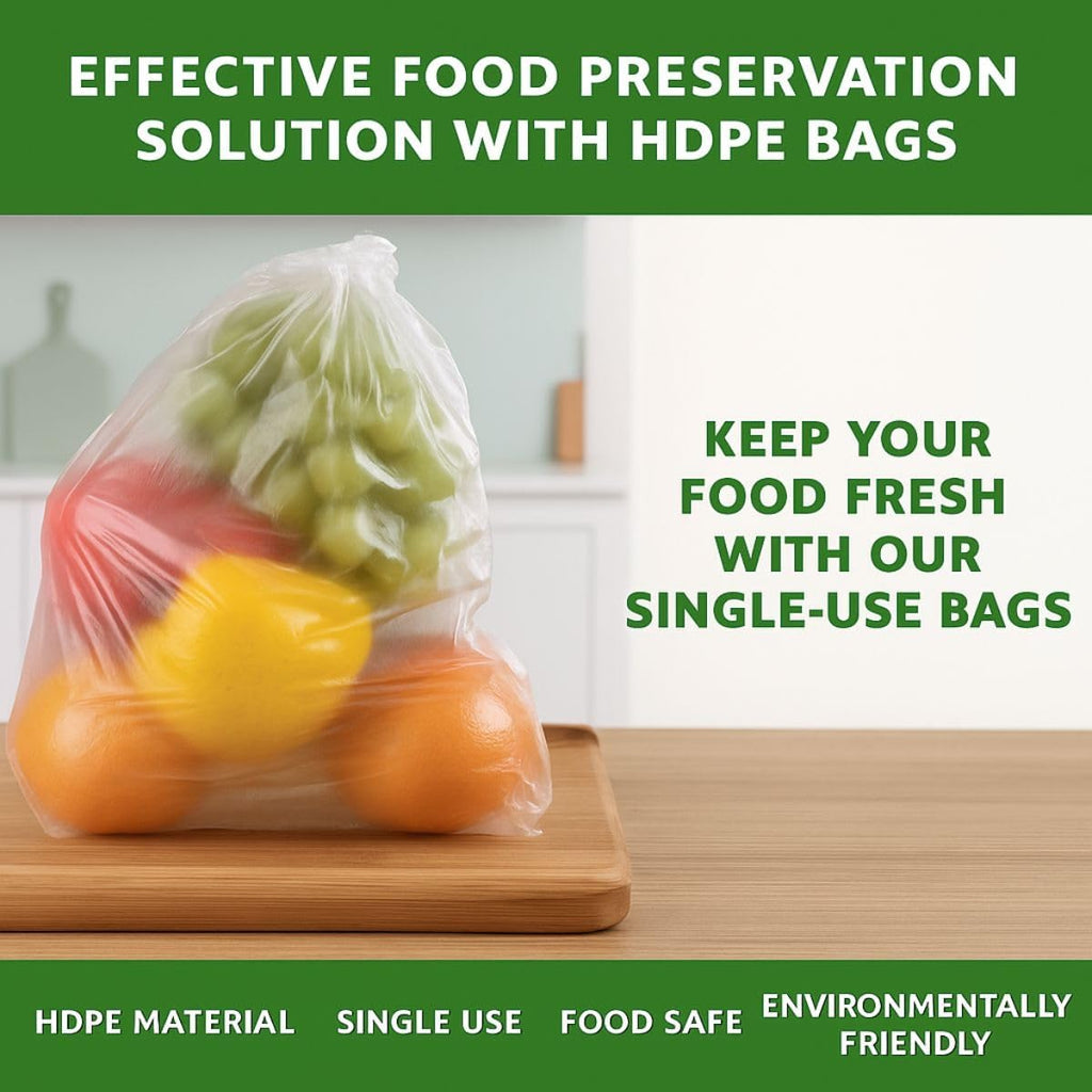 HDPE Header Bags on Block, 12” x 18”, 13 Micron, Clear Disposable Produce Bags, No Print, BPA-Free, Food Safe, Easy Tear-Off, 180 Bags per Block, 5 Blocks per Carton