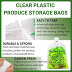 HDPE Produce Bags 14 x 20 in – Clear Plastic Grocery & Vegetable Bags on Roll, Easy Tear, Durable & Leak-Resistant, Recyclable Food Storage Bags, 500 Bags/Case, Ideal for Supermarket & Home Use