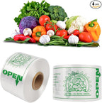 HDPE Produce Bags 14 x 20 in – Clear Plastic Grocery & Vegetable Bags on Roll, Easy Tear, Durable & Leak-Resistant, Recyclable Food Storage Bags, 500 Bags/Case, Ideal for Supermarket & Home Use