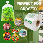HDPE Produce Bags 14 x 20 in – Clear Plastic Grocery & Vegetable Bags on Roll, Easy Tear, Durable & Leak-Resistant, Recyclable Food Storage Bags, 500 Bags/Case, Ideal for Supermarket & Home Use