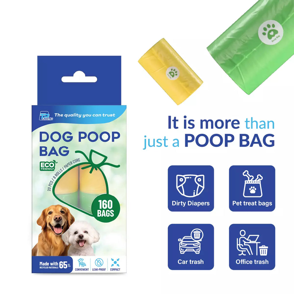 HDPE Pet Poop Bags – Leak-Proof Dog Waste Bags, 9x13 Inch, 13 Mic, Tear-Resistant, 20 Bags per Roll, 45 Rolls per Box, Ideal for Dogs, Pets & Outdoor Use