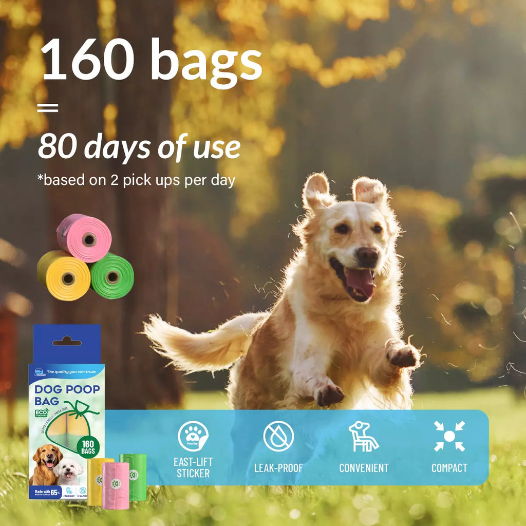 HDPE Pet Poop Bags – Leak-Proof Dog Waste Bags, 9x13 Inch, 13 Mic, Tear-Resistant, 20 Bags per Roll, 45 Rolls per Box, Ideal for Dogs, Pets & Outdoor Use