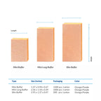 Mini Buffer Blocks (130 pcs) – Orange Buffing Blocks for Nail Care, Ideal for Acrylic and Natural Nails, 1.37in x 0.98in x 0.47in, Professional Manicure and Pedicure Tools