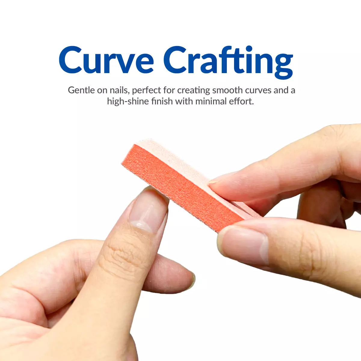Mini Buffer Blocks (130 pcs) – Orange Buffing Blocks for Nail Care, Ideal for Acrylic and Natural Nails, 1.37in x 0.98in x 0.47in, Professional Manicure and Pedicure Tools