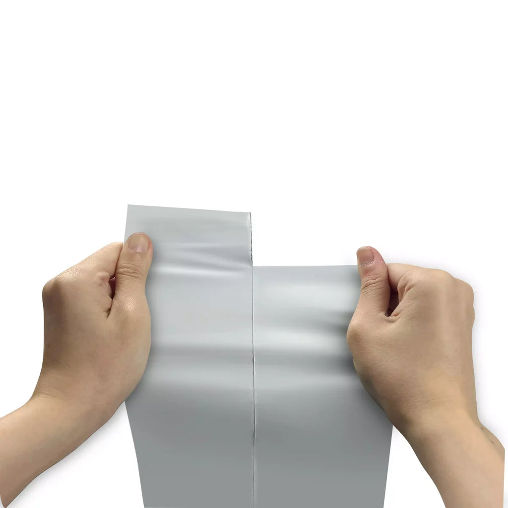 Poly Mailing Bags 12 x 15.5 Inch – 2 Mil White/Gray Shipping Mailers with Self-Seal Adhesive Strip, Tear-Resistant Waterproof Packaging Bags for E-commerce, Shipping & Packaging