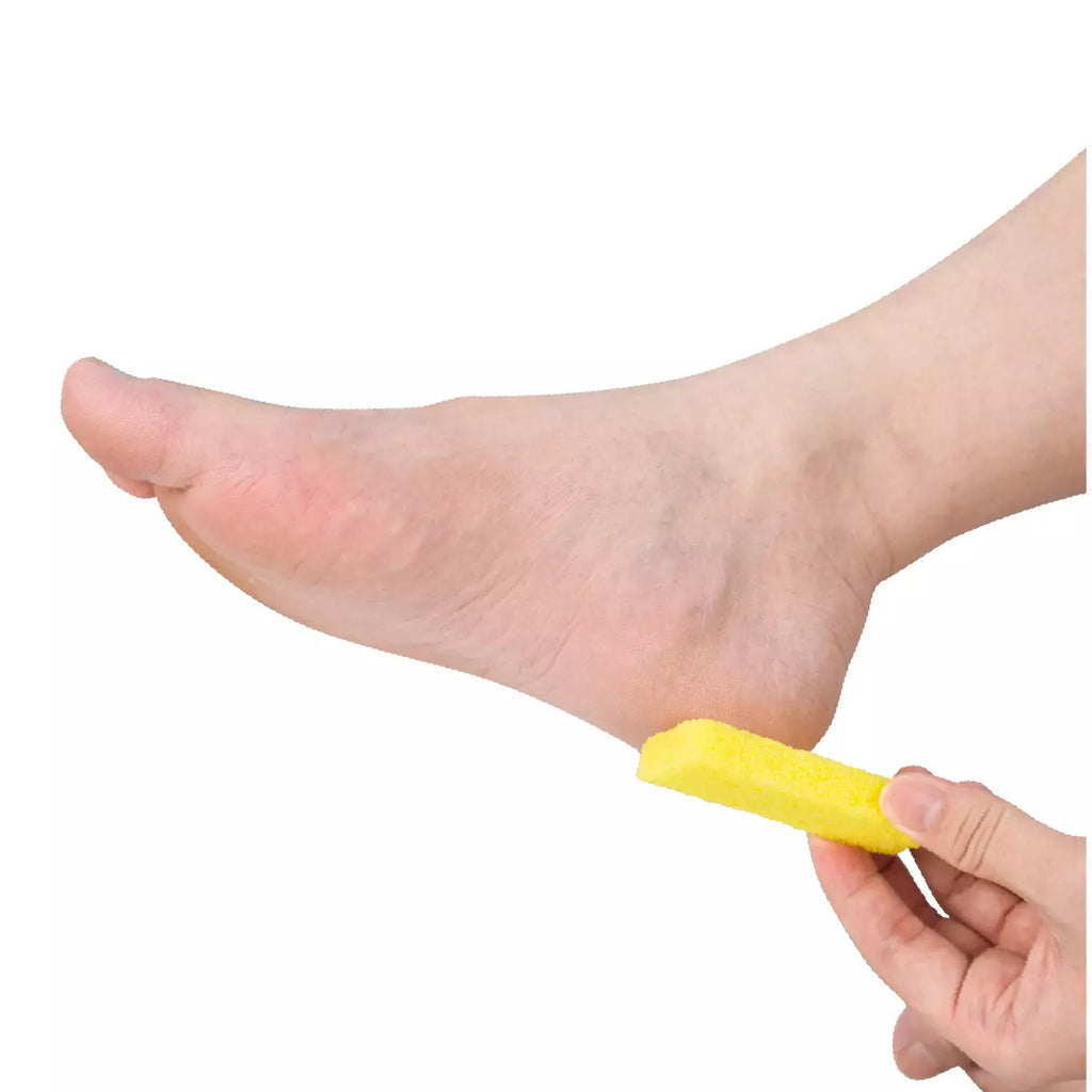 Mini Pumice Stone Foot File 80 x 40 x 12 mm, Yellow or Purple – Compact Pedicure Callus Remover, Durable Exfoliating Foot Care Tool, 1600 pcs/Case, Ideal for Salon & Travel Use