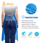 Disposable Polyethylene Aprons – Waterproof, Lightweight & Durable Plastic Aprons with Long Ties | Tear-Resistant Protection for Salon, Food Service & Cleaning Use
