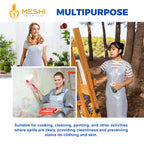 Disposable Polyethylene Aprons – Waterproof, Lightweight & Durable Plastic Aprons with Long Ties | Tear-Resistant Protection for Salon, Food Service & Cleaning Use