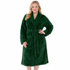 Women’s Sherpa Fleece Bathrobe – Plush Long Soft Spa Robe with Belt & Pockets, Cozy Warm Housecoat for Women, White, Lavender, Pink, Light Pink, Emerald Green, Purple, Wine Red – Sizes S/M, L/XL, 2XL/3XL