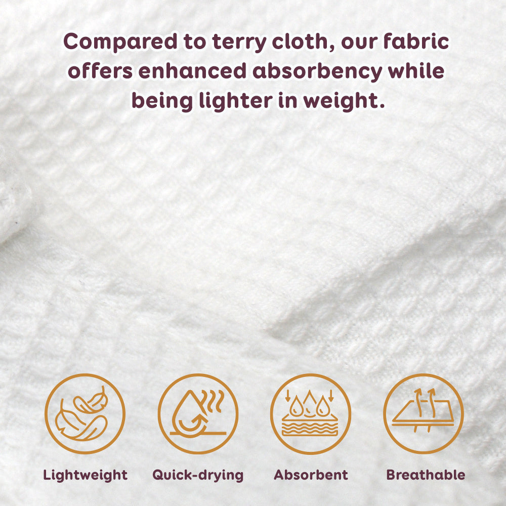 Waffle Weave Cotton Bathrobe for Men & Women – Lightweight Kimono Spa Robe with Adjustable Belt & Pockets, Quick-Dry, Absorbent, Hotel & Home Use, Sizes M-L