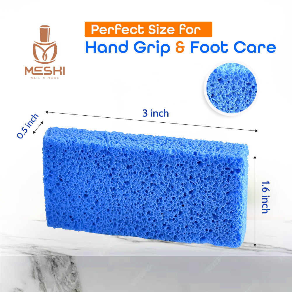 Blue Pumice Stone Foot File 9 x 4.5 x 1.3 cm – New Shape Pedicure Callus Remover, Durable Exfoliating Foot Care Tool, 300 pcs/Case, Ideal for Salon & Home Use
