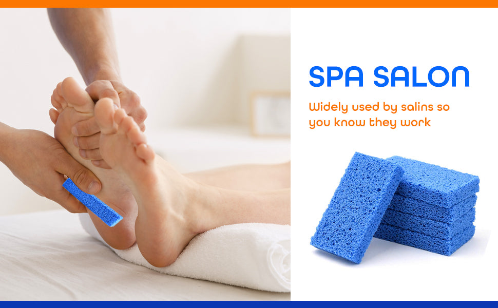 Blue Pumice Stone Foot File 9 x 4.5 x 1.3 cm – New Shape Pedicure Callus Remover, Durable Exfoliating Foot Care Tool, 300 pcs/Case, Ideal for Salon & Home Use