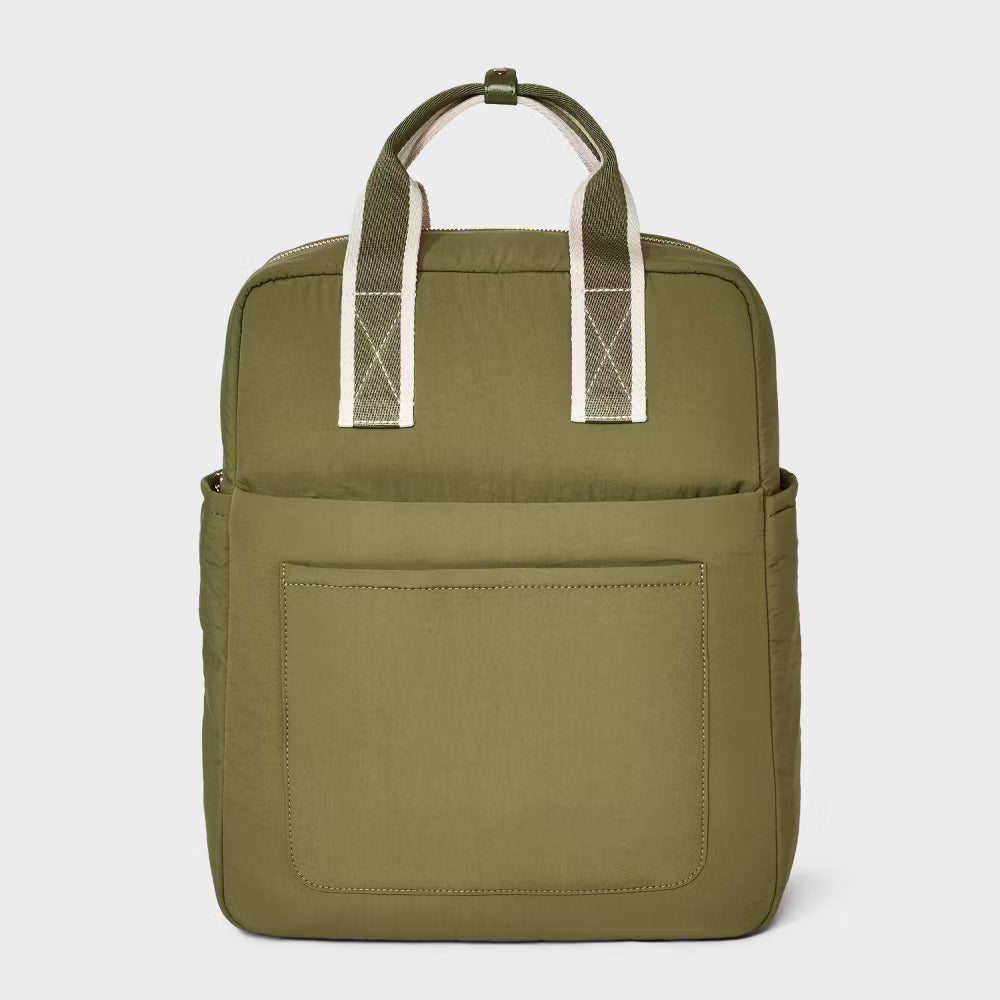 Universal Thread Square Backpack Green Lightweight Everyday Travel School Backpack with Front Pocket