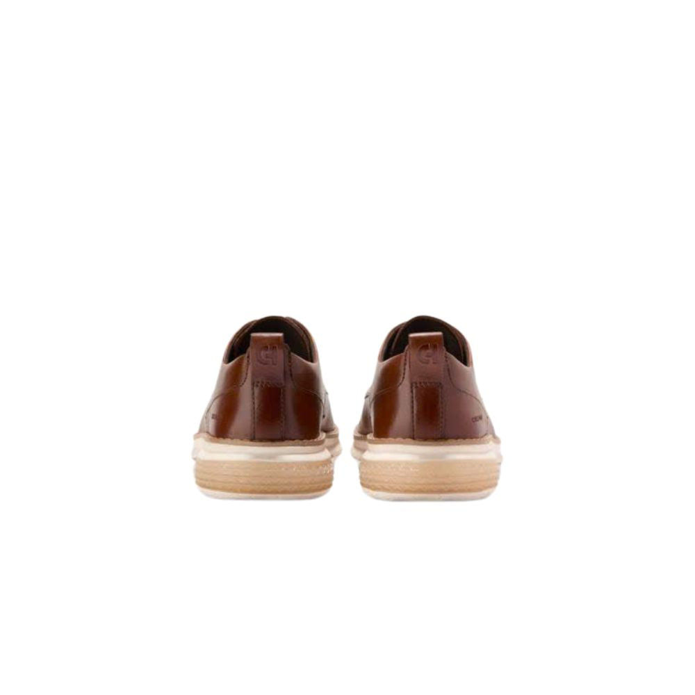 Cole Haan Men’s Brown Leather Oxford Sneakers – Casual Dress Comfort Shoes with White Lightweight Sole, Modern Hybrid Lace-Up Fashion Shoes, Sizes 11M, 11.5M, 12M, 13M