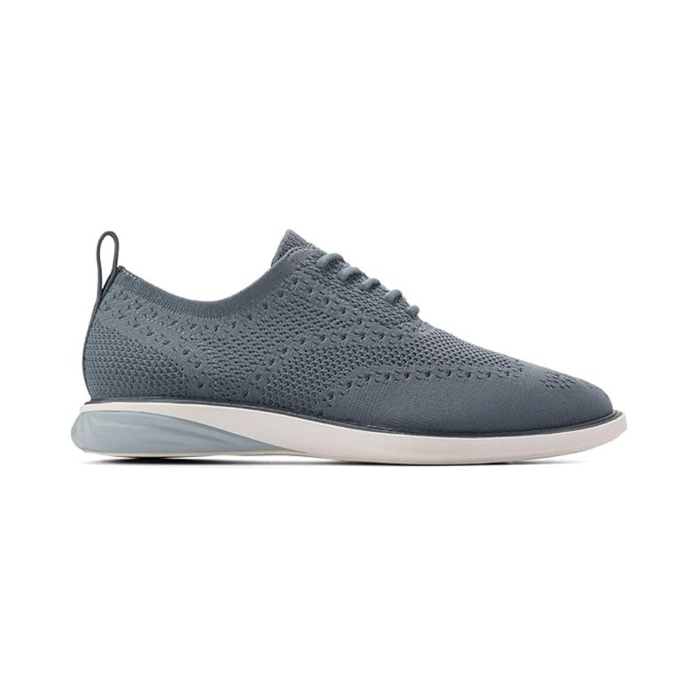 Cole Haan Men’s Energyweave Oxford Blue Knit Dress Shoes – Lightweight GrandEvolution Wingtip Oxford with White Sole, Casual Business Comfort Shoes, Sizes 11M,11.5M,12M,13M