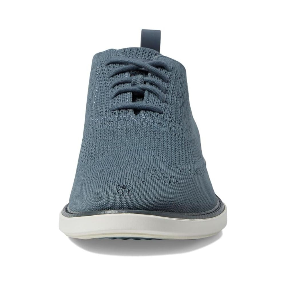 Cole Haan Men’s Energyweave Oxford Blue Knit Dress Shoes – Lightweight GrandEvolution Wingtip Oxford with White Sole, Casual Business Comfort Shoes, Sizes 11M,11.5M,12M,13M