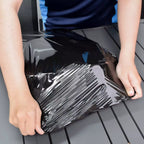 Hand Stretch Film 18 Inch x 1500 Ft – Heavy Duty Black PE Stretch Wrap, 80 Gauge, Pallet Wrap Film, Tear-Resistant, Secure Packaging & Privacy Protection, 4 Rolls per Carton