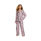 Victoria’s Secret Pink & Black Plaid Pajama Set for Women – Soft Button-Up Sleepwear Lounge Set
