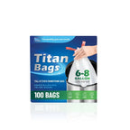 HDPE Drawstring Trash Bags 6 Gallon – Heavy Duty White Garbage Bags, Interleaf, 20x22 Inch, 18 Mic, Tear-Resistant & Leak-Proof, 50 Bags per Roll, 2 Rolls per Case
