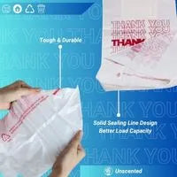 Thank You T-Shirt Plastic Bags, 11.5” x 6.5” x 22”, 12.5 Micron, White Grocery Carry Bags with Handles, Durable & Leak-Resistant, Bulk 1000 Bags per Case, Ideal for Retail & Takeaway