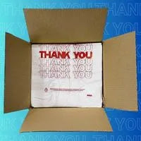 Thank You T-Shirt Plastic Bags, 11.5” x 6.5” x 22”, 12.5 Micron, White Grocery Carry Bags with Handles, Durable & Leak-Resistant, Bulk 1000 Bags per Case, Ideal for Retail & Takeaway