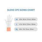 CPE Disposable Gloves, Size Large (L), 22 Micron Super Thick, Heavy-Duty Embossed Poly Gloves, Powder-Free, Food Safe, 100 Pieces per Box, Ideal for Food Handling, Cleaning & General Use