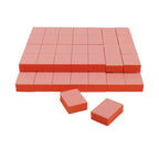 Mini Buffer Blocks (130 pcs) – Orange Buffing Blocks for Nail Care, Ideal for Acrylic and Natural Nails, 1.37in x 0.98in x 0.47in, Professional Manicure and Pedicure Tools