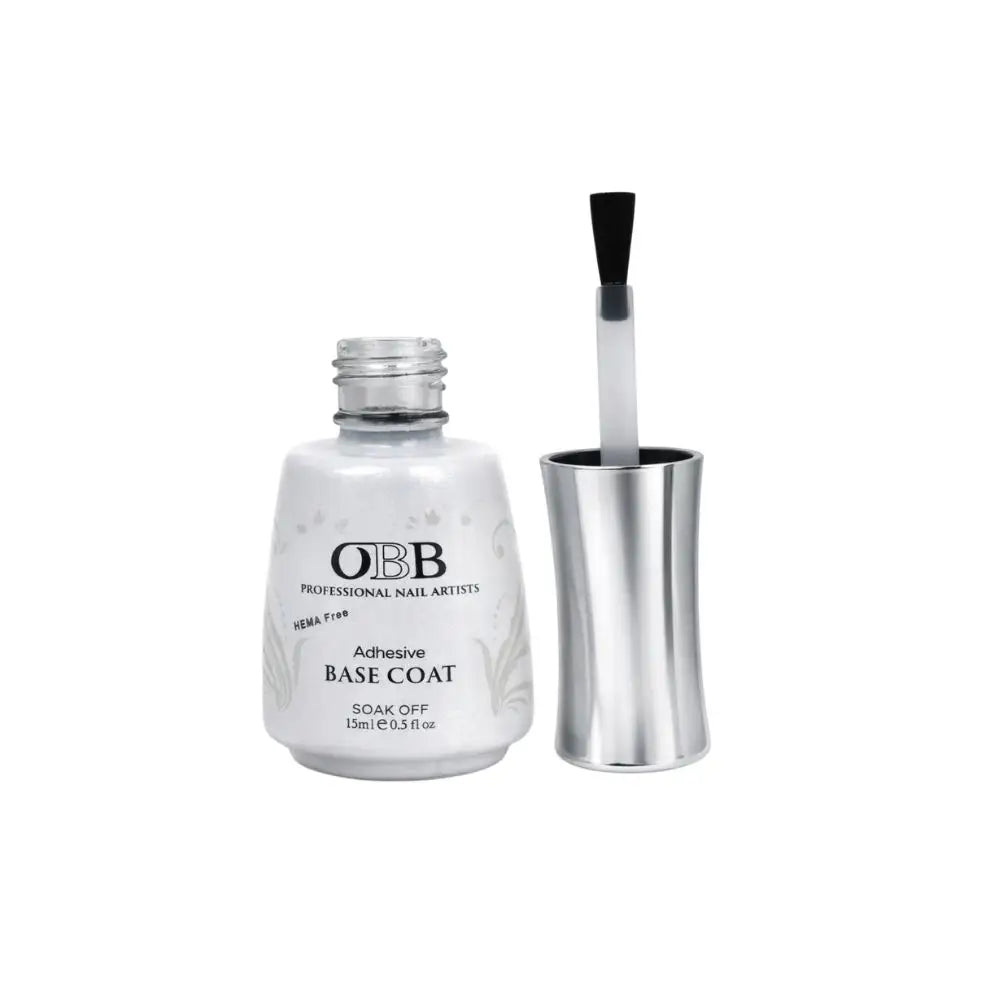 OBB GEL Adhesive Base Coat – Long-Lasting Nail Gel Base Coat for Soak-Off Manicures, Ideal for Nail Art, Acrylics, and Gel Polish | 0.5 fl Oz