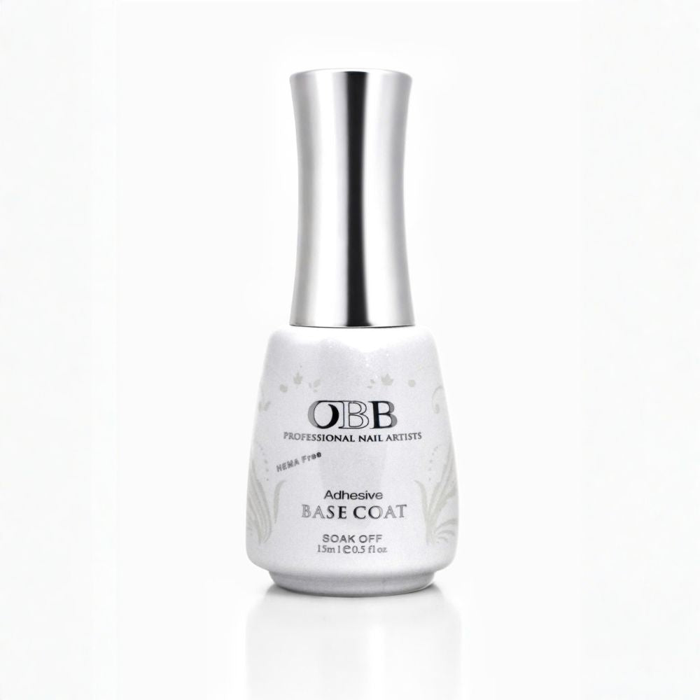 OBB GEL Adhesive Base Coat – Long-Lasting Nail Gel Base Coat for Soak-Off Manicures, Ideal for Nail Art, Acrylics, and Gel Polish | 0.5 fl Oz