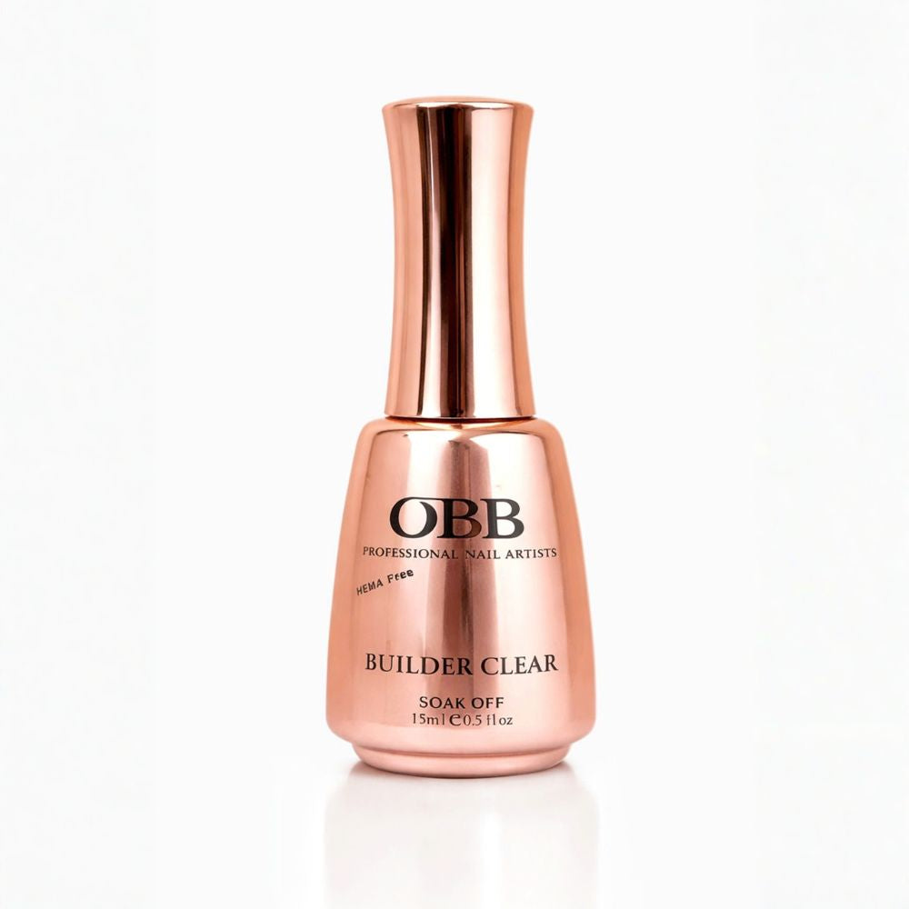 OBB GEL Builder Clear Gel – Strong Soak-Off Gel for Nail Extensions, Perfect for Gel Polish and Nail Art | 0.5 fl Oz