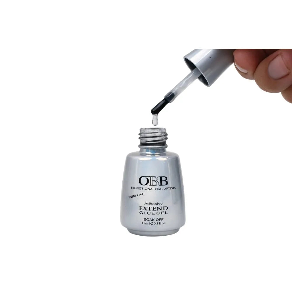 OBB GEL Adhesive Extend Glue Gel – Strong Soak-Off Gel for Nail Extensions, Perfect for Gel Nails and Nail Art | 0.5 fl Oz