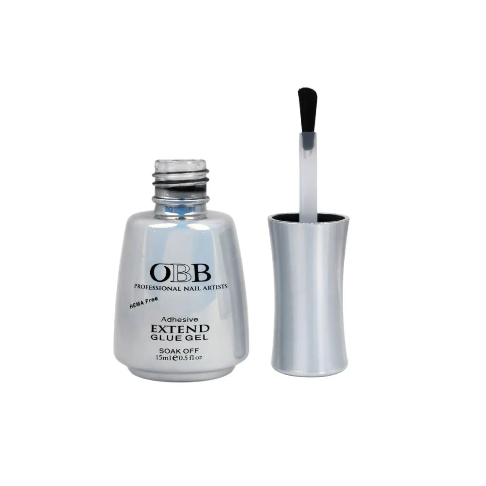 OBB GEL Adhesive Extend Glue Gel – Strong Soak-Off Gel for Nail Extensions, Perfect for Gel Nails and Nail Art | 0.5 fl Oz