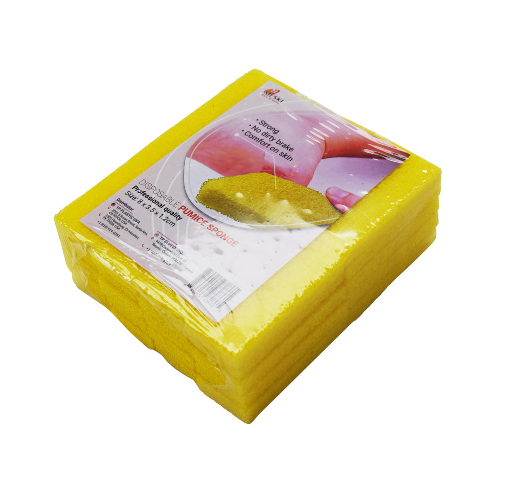 Mini Pumice Stone Foot File 80 x 40 x 12 mm, Yellow or Purple – Compact Pedicure Callus Remover, Durable Exfoliating Foot Care Tool, 1600 pcs/Case, Ideal for Salon & Travel Use