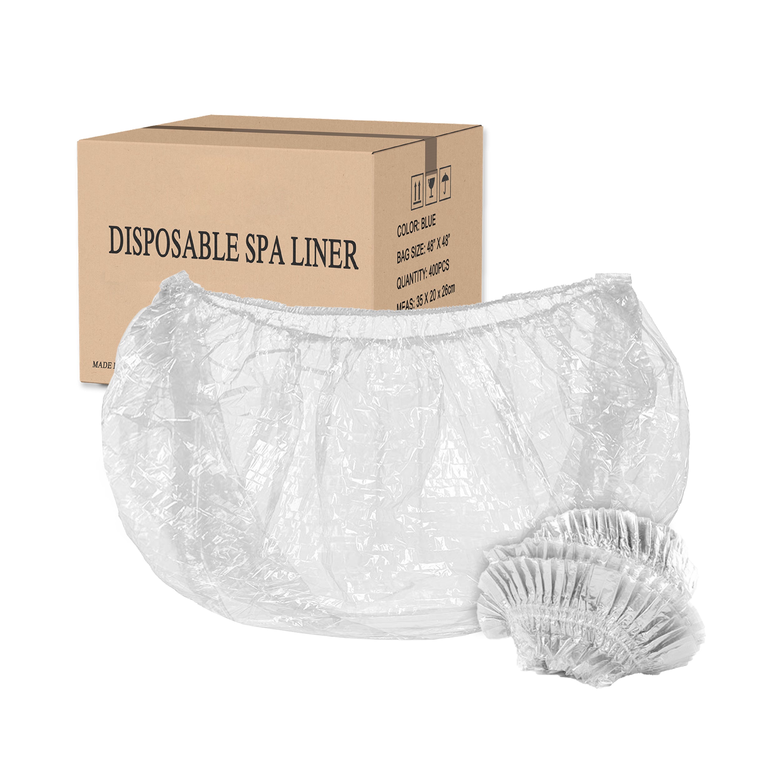 Disposable Spa Liner Combo Offer – Clear/Blue + Free Gel Nail