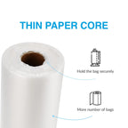 Clear LDPE Bags on Roll, 11” x 19”, 40 Micron Thick, Heavy-Duty Tear-Resistant Plastic Bags, No Print, Easy-Dispensing Perforated Roll, 4 Rolls per Case, Ideal for Retail, Food Service & Packaging