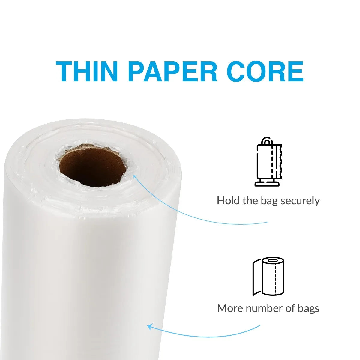 Clear LDPE Bags on Roll, 11” x 19”, 40 Micron Thick, Heavy-Duty Tear-Resistant Plastic Bags, No Print, Easy-Dispensing Perforated Roll, 4 Rolls per Case, Ideal for Retail, Food Service & Packaging